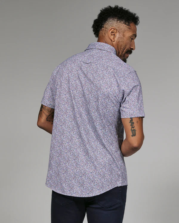 7 Diamonds Tropez Short Sleeve Shirt Stone Rose