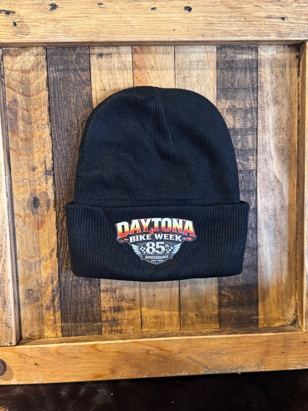 Black Beanie - Daytona Bike Week Graphic