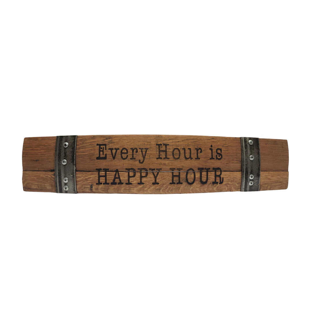 Whiskey and Wine Design Stave Sign Popular Sayings on Horizontal 28" Long