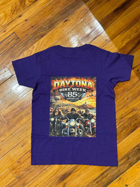 Short sleeve T-shirt - Daytona Bike Week- purple
