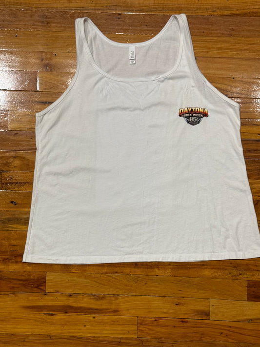 Daytona Bike Week 85th Anniversary Tank Top - White (Large Graphic)
