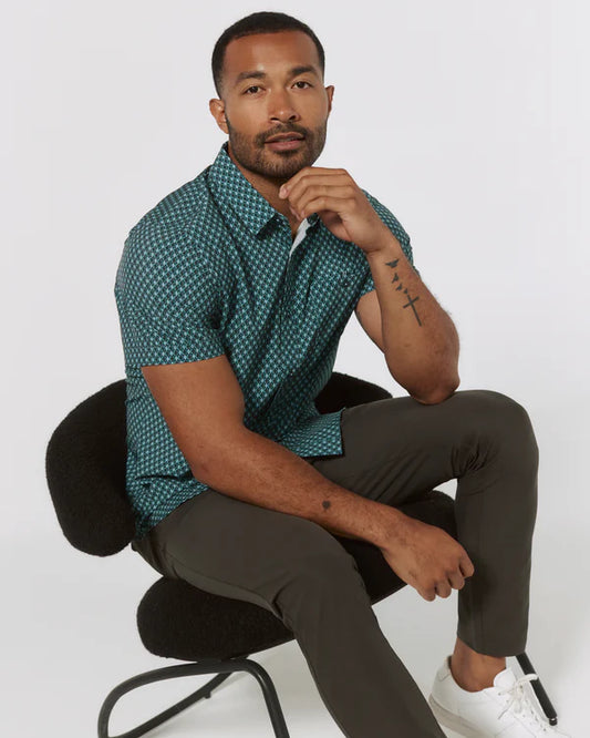 7 Diamonds Menica Short Sleeve Shirt Teal