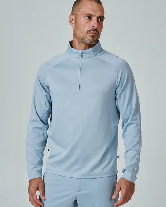 7 Diamonds Light Blue A Game Quarter Zip Pullover