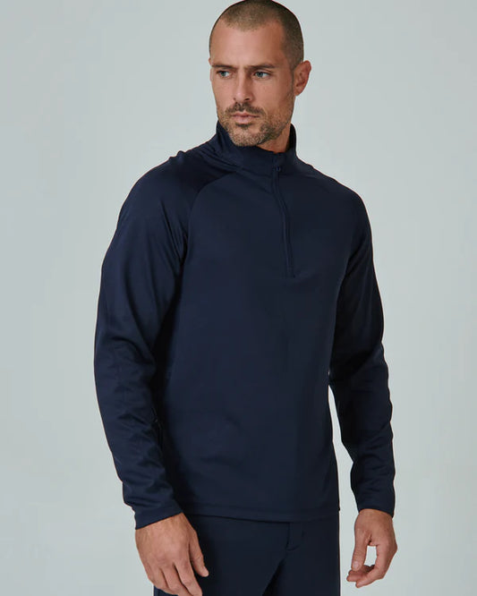 7 Diamonds Navy A Game Quater Zip Pullover