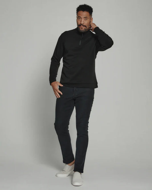 7 Diamonds Black REV Quarter Zip Pullover