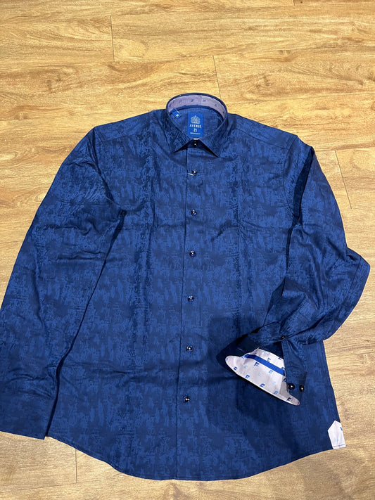 Avenue21 Long Sleeve Button Up Navy/Pink